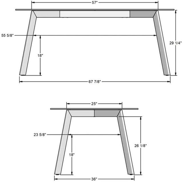 Amisco Customizable Lidya White Glass Dining Table-2