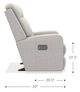La-Z-Boy® Finley Oyster Power Rocking Recliner with Headrest-5