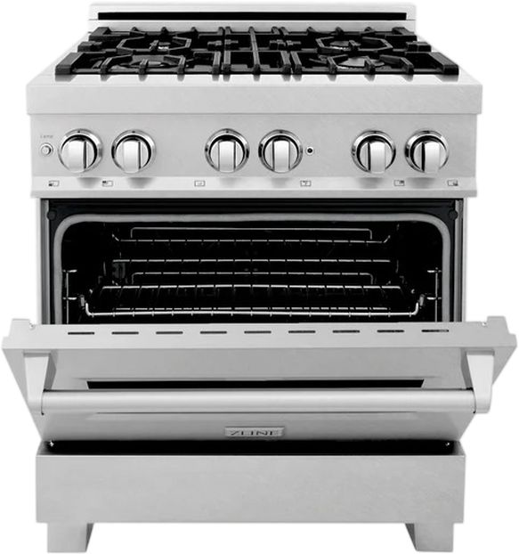 ZLINE 30" Satin Stainless Steel Pro Style Dual Fuel Range-3