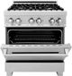 ZLINE 30" Satin Stainless Steel Pro Style Dual Fuel Range-3