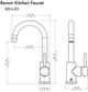 ZLINE Renoir Polished Gold Gooseneck Kitchen Faucet-1