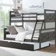 Donco Kids Twin/Full Bunk Bed with Trundle Bed-1
