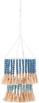 Currey & Company St. Barts Demin Blue/Mist Blue/Natural Rope Pendant Lighting-0