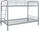 Coaster® Carson Glossy Silver Metal Twin Over Twin Bunk Bed-4