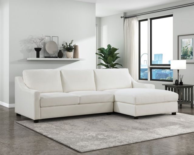 Homelegance® Zayden 2-Piece Ivory Sectional-1