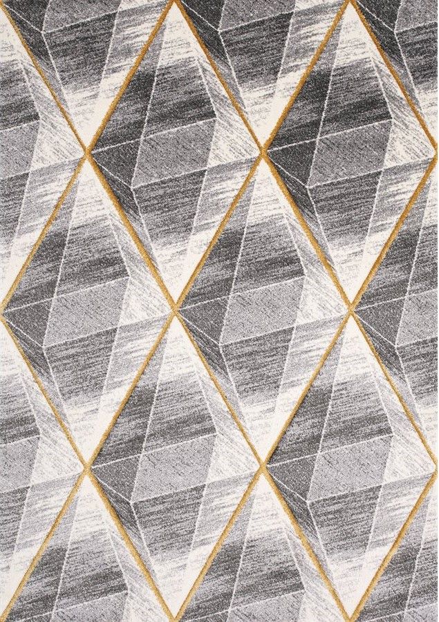 Kalora Interiors Soho Grey White Yellow Shaded  2'0" x 3'7" Rug-0