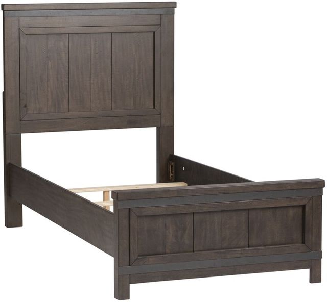 Liberty Furniture Thornwood Hills Rock Beaten Brown Youth Twin Panel Bed-0