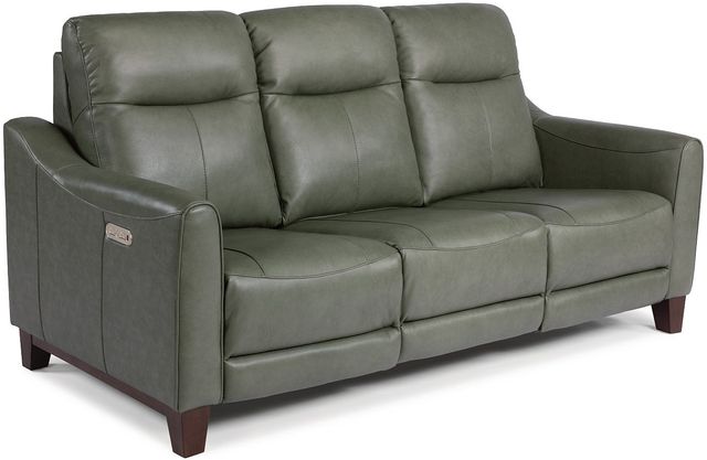 Flexsteel® Forte Gray Power Reclining Sofa With Power Headrest-0