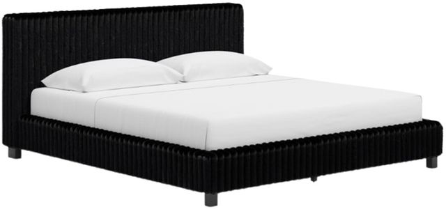 Signature Design by Ashley® Birmonton Black King Upholstered Bed-0