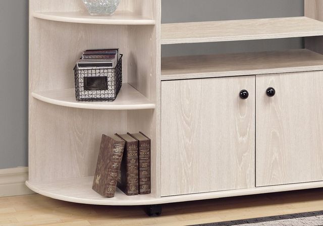 Monarch Specialties Inc. Washed Oak TV Stand-1