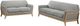 Coaster® Vaughn 2-Piece Gray Upholstered Flared Arm Sofa Set-0