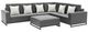 Zuo® Modern Corona Del Mar 4-Piece Graphite Outdoor Fabric Modular Sectional-0