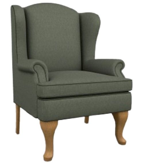 Best® Home Furnishings Customizable Sylvia Wing Back Chair with Honey Birch Legs-0
