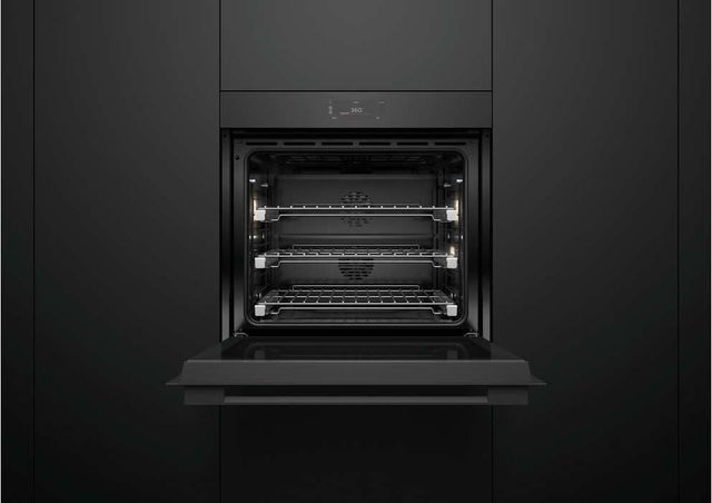Fisher & Paykel Series 9 Minimal 30" Black Glass Single Electric Wall Oven with Self-Cleaning-3