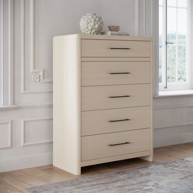 Modus Furniture Wallen White Sand 5-Drawer Chest-0