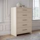 Modus Furniture Wallen White Sand 5-Drawer Chest-1