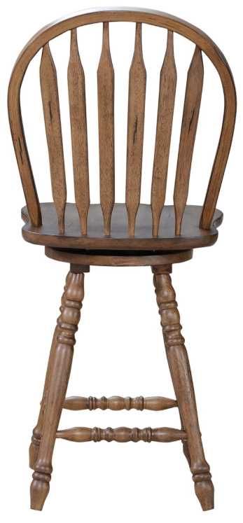 Liberty Furniture Carolina Crossing Windsor Antique Honey Swivel Counter Stool-4