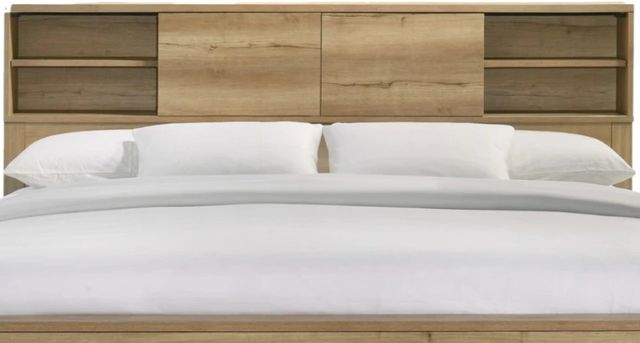 Intercon Vega Natural Oak Melamine Queen Bookcase Bed-2