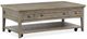 Magnussen Home® Paxton Place Dovetail Grey Rectangular Cocktail Table with Casters-0