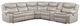 Homelegance® Fargo 3-Piece Silver Gray Power Reclining Sectional with Right Console-0