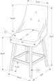Monarch Specialties Inc. Set of 2 Grey Bar Stools-3