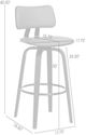 Armen Living Pico Black/Gray Swivel Bar Stool-2