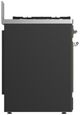 Ilve® Majestic III 30" Graphite Matte Pro Style Dual Natural Gas Fuel Range with 5 Black Brass Burners and Chrome Trim-3