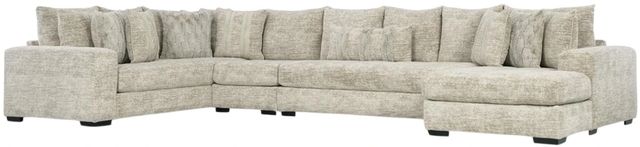 Albany Industries 4-Piece Galactic Parchment Right-Arm Facing Chaise Sectional-0