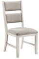 Homelegance® Savile Brushed Antique White/Light Gray Side Chair-0