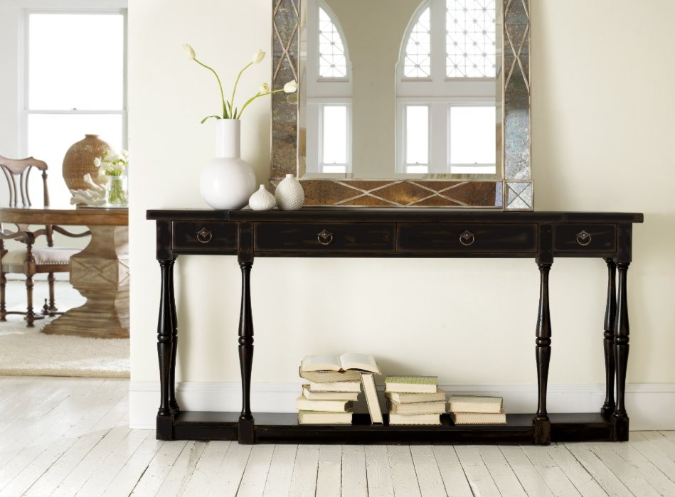 Hooker Furniture Sanctuary Ebony Thin Console Table - Thumbnail 2
