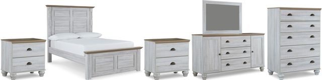 Signature Design by Ashley® Haven Bay 6-Piece Two-Tone Full Panel Bed Set-0