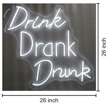 Classy Living Enlightened Drink Drank Drunk Neon Sign-2