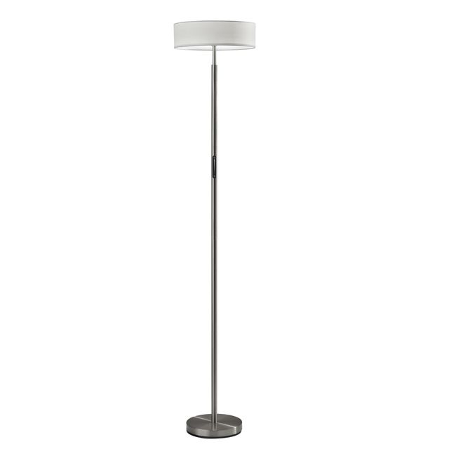 Adesso® Cosmo Brushed Steel LED Torchiere-0