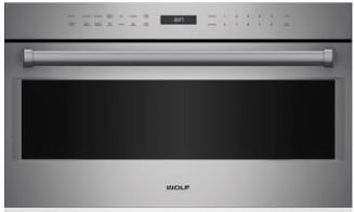 Wolf® E Series Professional 1.6 Cu. Ft. Stainless Steel Built In Drop-Down Door Microwave Oven