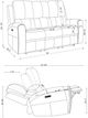 Coaster® Brickston Charcoal Power Reclining Sofa with Power Headrest and Lumbar-2