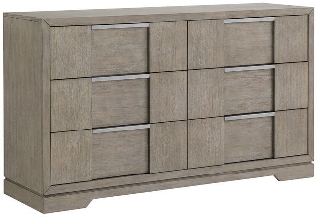 Elements International Kelis Gray 6-Drawer Dresser-0