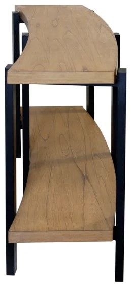 StyleCraft Ebony/Natural Curved Console Table-1
