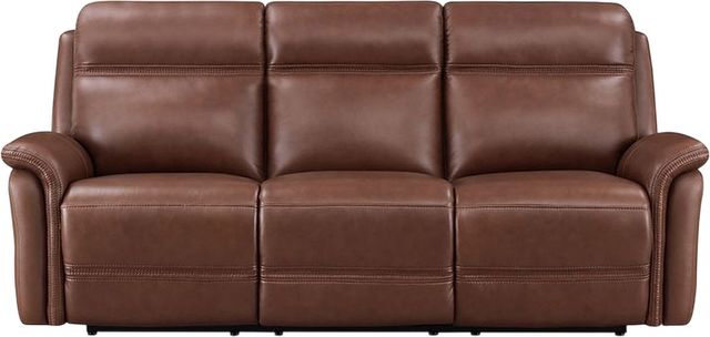 Aurora Furniture Cascade Pecan Power Reclining Sofa-0