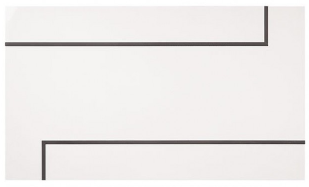 Furniture of America® Alisha White Dining Table and Black Metal Base-2