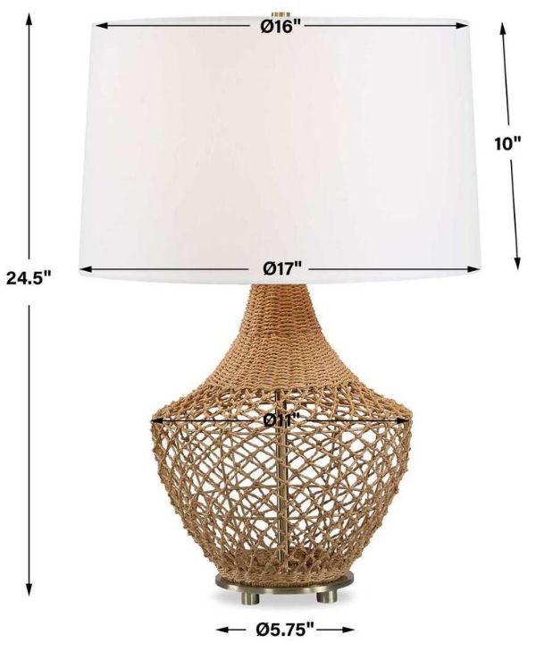 Uttermost® Samori Brown Rattan Table Lamp-3