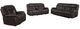 Coaster® Greer 3-Piece Dark Brown Manual Reclining Living Room Set-0