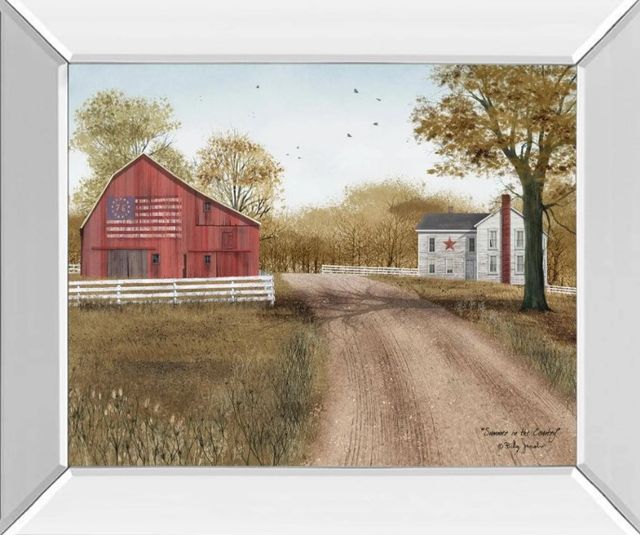 Classy Art Summer in the Country by Billy Jacobs Mirror Framed Wall Art-1