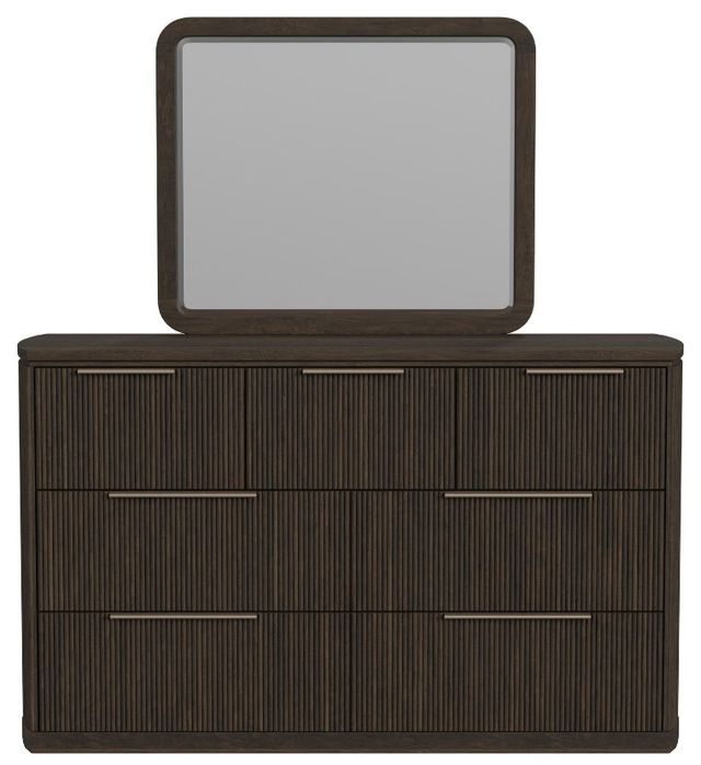 Elements International Sylvie Dark Brown Dresser and Mirror Set-1