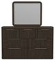 Elements International Sylvie Dark Brown Dresser and Mirror Set-1