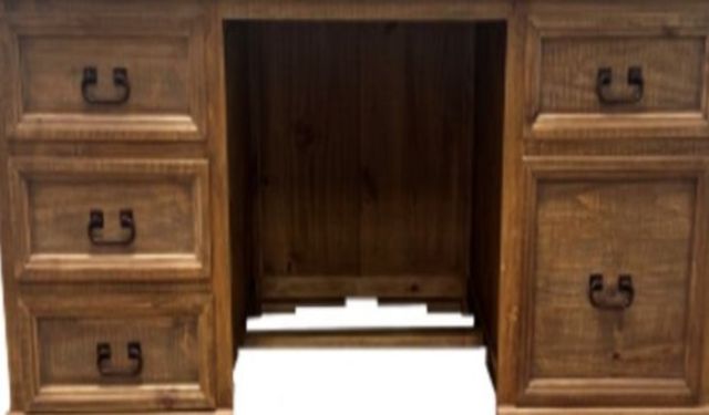 Million Dollar Rustic Modern 10 Beige Executive Desk-1