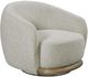 Bernards Pagosa Amazon Feather Wood Base Swivel Chair-0