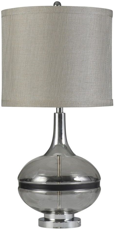 StyleCraft Glass/Steel Table Lamp-0