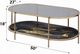 ACME Furniture Fiorella Glass Top Coffee Table with Black Marble Print/Champagne Base-2