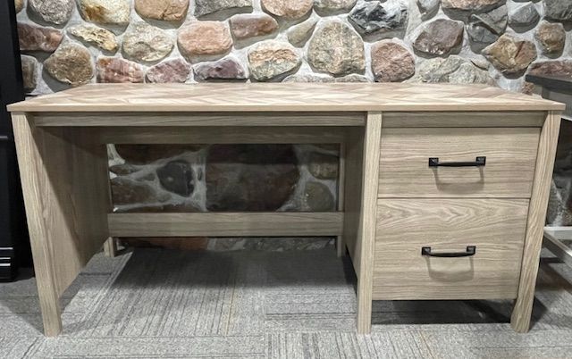 Tan Office Desk - OVERSTOCK-0
