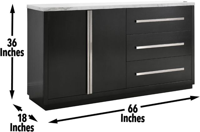 Steve Silver Co. Camila Black/White Server-2